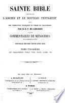 Sainte Bible contenant l'Ancien et le Nouveau testament