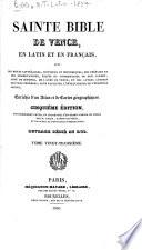 Sainte Bible de Vence: Epitres de St. Paul, de St. Pierre, de St. Jean. 1830