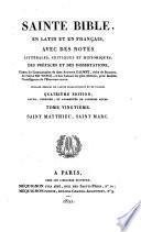 Sainte Bible en latin et en français