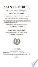 Sainte Bible en latin et en français