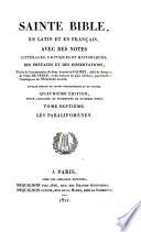 Sainte Bible en latin et en français