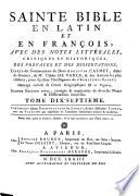 Sainte bible en latin et en françois