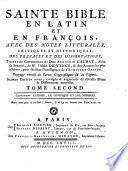 Sainte bible en latin et en françois