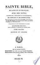 Sainte Bible, en Latin et en Francʹais