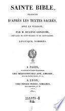 Sainte Bible