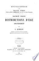 Salubrité urbaine, distributions d'eau, assainissement