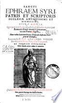 Sancti Ephraem Syri ... Opera omnia