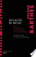 Sarrasine de Balzac. Séminaires à l'École pratique des hautes études (1967-1968 et 1968-1969)