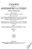 Časopis pro pěstování matematiky a fysiky