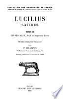 Satires: Livres XXIX, XXX et fragments divers