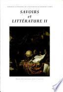 Savoirs et littérature