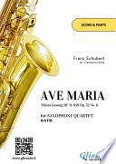 Saxophone Quartet Ave Maria by Schubert (score & parts)