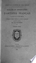 Scellés et inventaires d'artistes: ptie., 1643-1740