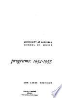 School of Music, Theatre & Dance (University of Michigan) Publications