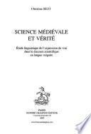 Science médiévale et vérité