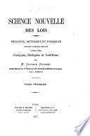 Science nouvelle des lois