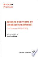 Science politique et interdisciplinarité