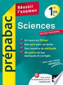 Sciences 1re ES, L - Prépabac Réussir l'examen