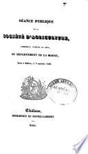 Seance publique de la Societe d'agriculture, commerce, sciences et arts du departement de la Marne