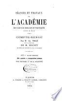 Séances et travaux de l'Académie des sciences morales et politiques, compte rendu