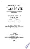 Séances et travaux de l'Académie des sciences morales et politiques, compte rendu