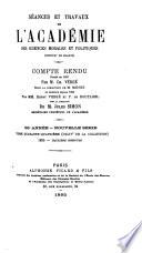 Séances et travaux de l'Académie des sciences morales et politiques, compte rendu