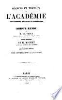 Séances et travaux de l'Académie des sciences morales et politiques, compte rendu