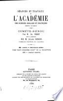 Séances et travaux de l'Académie des Sciences Morales et Politiques