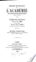 Séances et travaux de l'Académie des Sciences Morales et Politiques