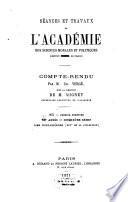 Séances et travaux de l'Académie des Sciences Morales et Politiques