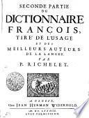 Seconde partie du Dictionnaire François
