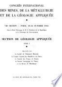 Section de géologie appliquée ...