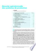Sécurité opérationnelle des systèmes de production