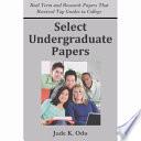 Select Undergraduate Papers