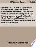 Senegal: 2021 Article IV Consultation, Fourth Review Under the Policy Coordination Instrument, First Reviews Under the Stand-By Arrangement and the Arrangement Under the Standby Credit Facility, and Request for Modification of Performance Criteria and Quantitative Targets