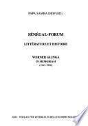 Sénégal-Forum, littérature et histoire