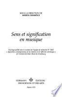 Sens et signification en musique