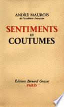 Sentiments et coutumes