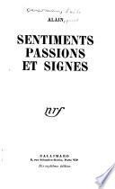 Sentiments, passions et signes