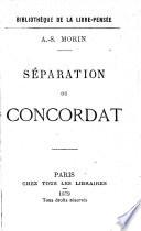 Séparation ou concordat