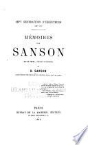 Sept générations d'exécuteurs 1688-1847