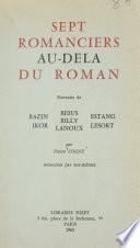 Sept romanciers au-delà du roman