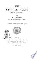 Sept suttas pâlis tirés du Dîgha-Nikâya par P. Grimblot