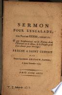 Sermon pour l'Escalade, sur Psaume XXXIII, verset 12 [...] prêché à Saint Gervais