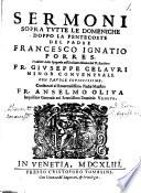 Sermoni sopra tutte le Domeniche doppo la Pentecoste