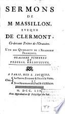 Sermons de M. Massillon, évêque de Clermont