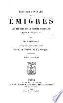 (Ses) émigrés & la société française sous Napoléon