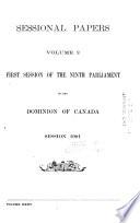 Sessional Papers of the Dominion of Canada