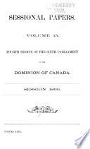 Sessional Papers of the Parliament of the Dominion of Canada