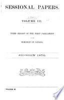 Sessional Papers of the Parliament of the Dominion of Canada